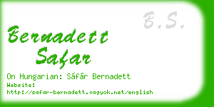 bernadett safar business card
